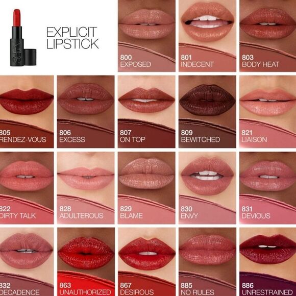 NARS Explicit Refillable Satin Lipstick - 862 Incendiary - Picture 3 of 10